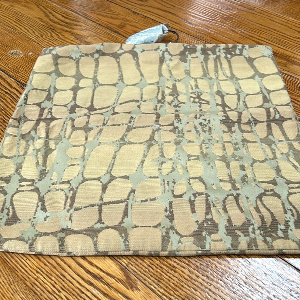 Kevin O’Brien Studio 17” Jacquard pillow cover.  Barney’s New York tag.